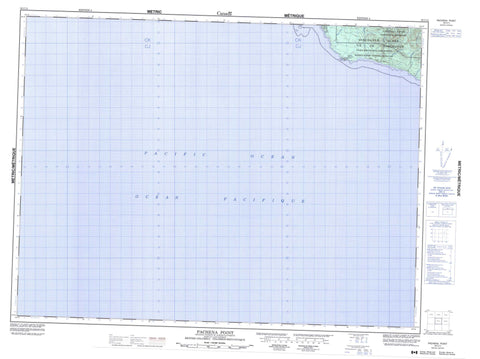 092C11 Pachena Point Canadian topographic map, 1:50,000 scale