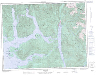 092E15 Zeballos Canadian topographic map, 1:50,000 scale
