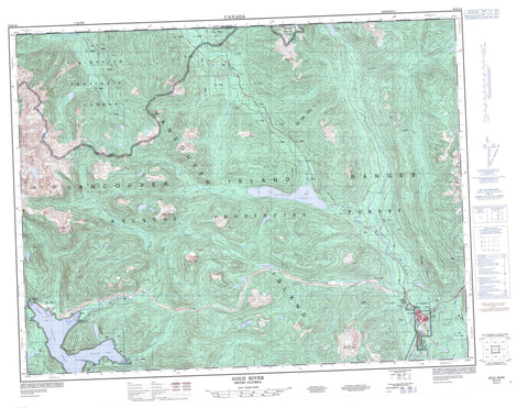 092E16 Gold River Canadian topographic map, 1:50,000 scale