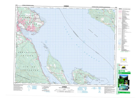 092F10 Comox Canadian topographic map, 1:50,000 scale