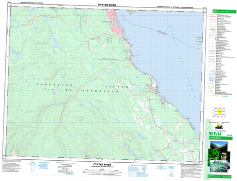 092F14 Oyster River Canadian topographic map, 1:50,000 scale
