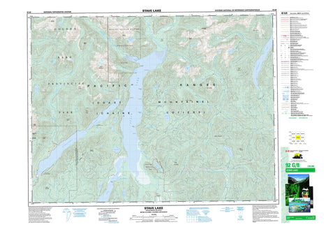 092G08 Stave Lake Canadian topographic map, 1:50,000 scale