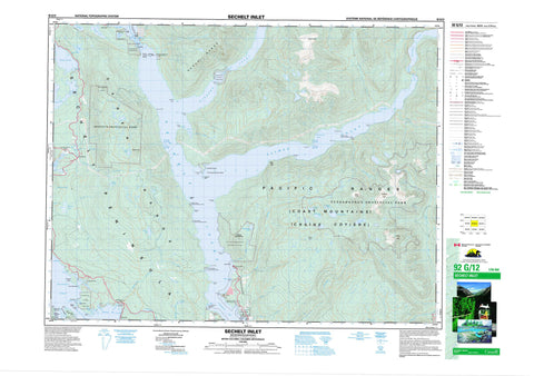 092G12 Sechelt Inlet Canadian topographic map, 1:50,000 scale