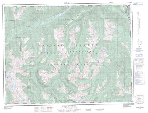092H13 Scuzzy Mountain Canadian topographic map, 1:50,000 scale