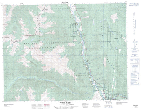 092I05 Stein River Canadian topographic map, 1:50,000 scale