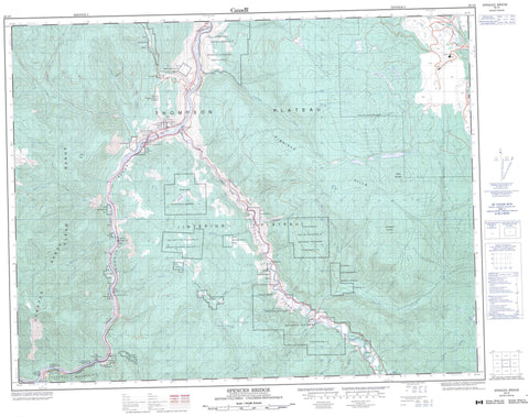 092I06 Spences Bridge Canadian topographic map, 1:50,000 scale