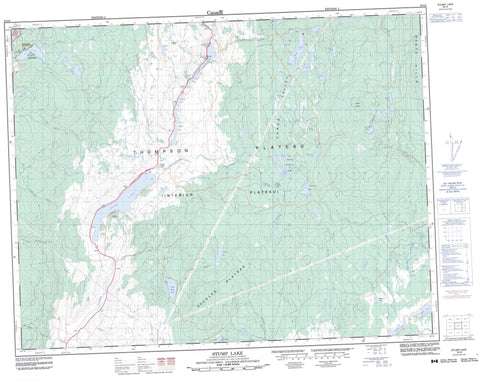 092I08 Stump Lake Canadian topographic map, 1:50,000 scale