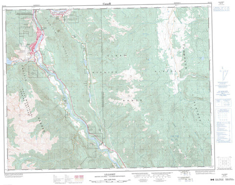 092I12 Lillooet Canadian topographic map, 1:50,000 scale