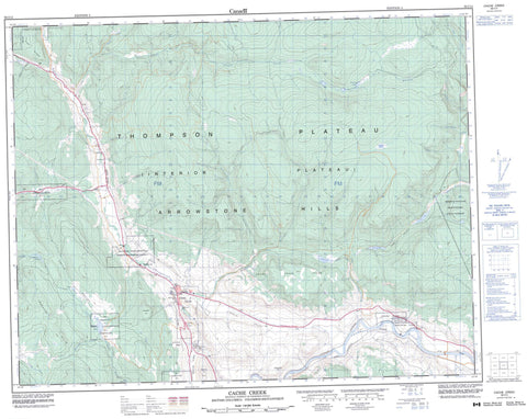 092I14 Cache Creek Canadian topographic map, 1:50,000 scale