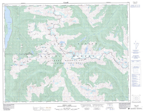 092J01 Stein Lake Canadian topographic map, 1:50,000 scale