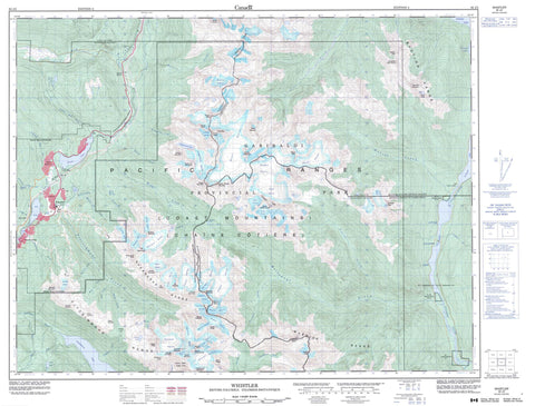 092J02 Whistler Canadian topographic map, 1:50,000 scale