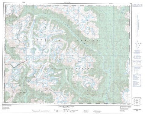 092J05 Clendenning Creek Canadian topographic map, 1:50,000 scale