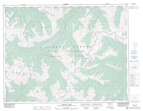 092J08 Duffey Lake Canadian topographic map, 1:50,000 scale