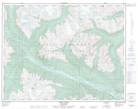 092J11 North Creek Canadian topographic map, 1:50,000 scale