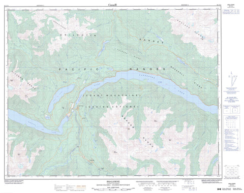 092J15 Bralorne Canadian topographic map, 1:50,000 scale