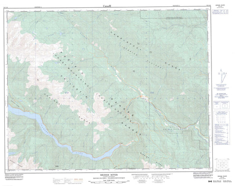 092J16 Bridge River Canadian topographic map, 1:50,000 scale