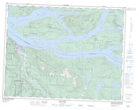 092K05 Sayward Canadian topographic map, 1:50,000 scale