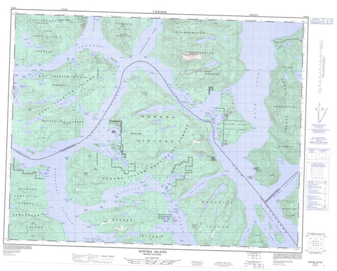 092K06 Sonora Island Canadian topographic map, 1:50,000 scale