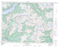 092K08 Little Toba River Canadian topographic map, 1:50,000 scale