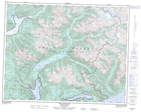 092K11 Phillips River Canadian topographic map, 1:50,000 scale