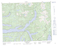 092M02 Seymour Inlet Canadian topographic map, 1:50,000 scale