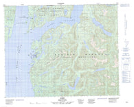 092M13 Namu Canadian topographic map, 1:50,000 scale