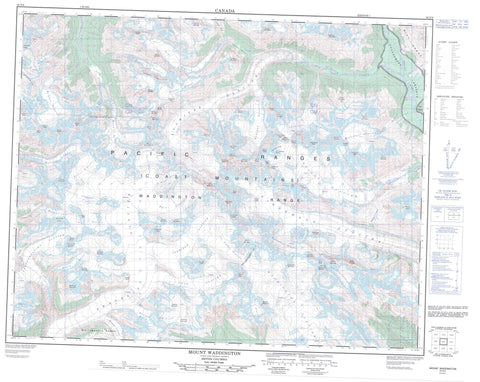 092N06 Mount Waddington Canadian topographic map, 1:50,000 scale