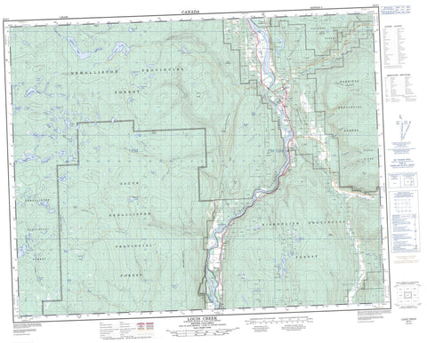 092P01 Louis Creek Canadian topographic map, 1:50,000 scale