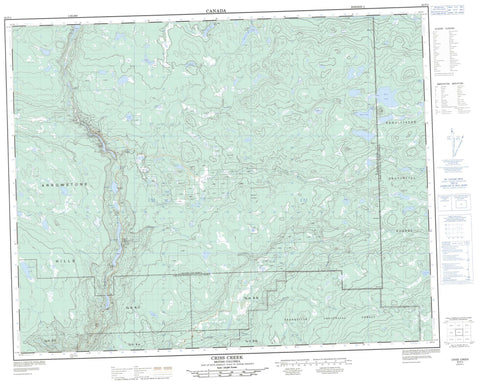 092P02 Criss Creek Canadian topographic map, 1:50,000 scale