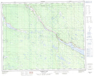 092P13 Chimney Lake Canadian topographic map, 1:50,000 scale