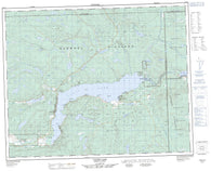 092P15 Canim Lake Canadian topographic map, 1:50,000 scale