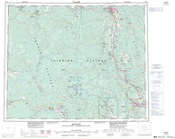 093B Quesnel Canadian topographic map, 1:250,000 scale