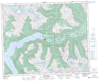 093D07 Bella Coola Canadian topographic map, 1:50,000 scale