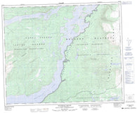 093E10 Whitesail Reach Canadian topographic map, 1:50,000 scale