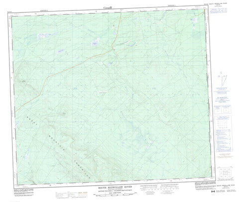 093I16 South Redwillow River Canadian topographic map, 1:50,000 scale