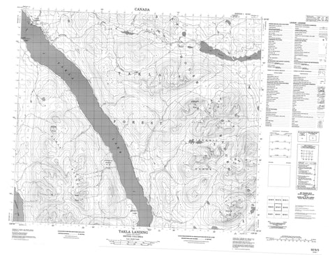 093N05 Takla Landing Canadian topographic map, 1:50,000 scale