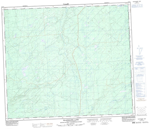 093P01 Blackhawk Lake Canadian topographic map, 1:50,000 scale