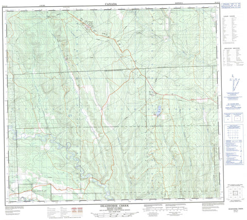 094A12 Deadhorse Creek Canadian topographic map, 1:50,000 scale