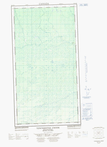 094I10W Townsoitoi Creek Canadian topographic map, 1:50,000 scale
