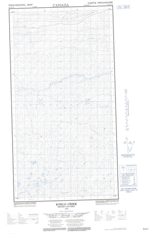 094I11E Kyklo Creek Canadian topographic map, 1:50,000 scale