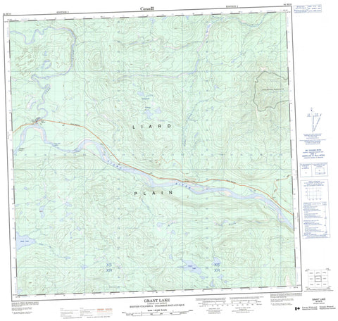 094M10 Grant Lake Canadian topographic map, 1:50,000 scale