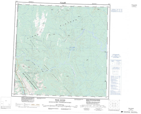 094N Toad River Canadian topographic map, 1:250,000 scale