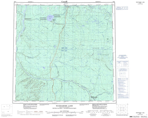 094O Maxhamish Lake Canadian topographic map, 1:250,000 scale