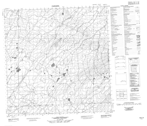 095A09 No Title Canadian topographic map, 1:50,000 scale