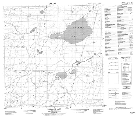 095A13 Cormack Lake Canadian topographic map, 1:50,000 scale