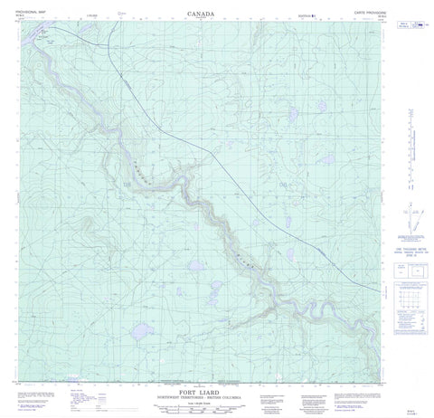 095B03 Fort Liard Canadian topographic map, 1:50,000 scale