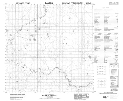 095B07 No Title Canadian topographic map, 1:50,000 scale