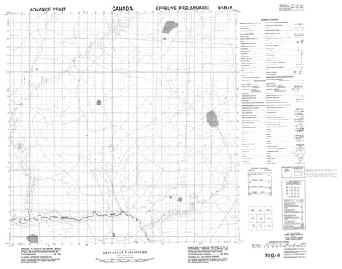 095B08 No Title Canadian topographic map, 1:50,000 scale