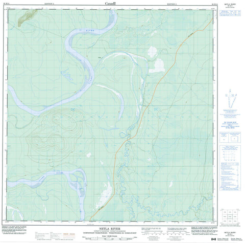 095B14 Netla River Canadian topographic map, 1:50,000 scale