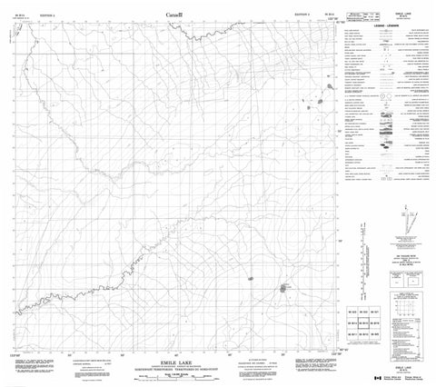 095B15 Emile Lake Canadian topographic map, 1:50,000 scale